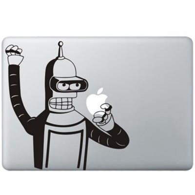 Futurama Bender (2) MacBook Decal Black Decals